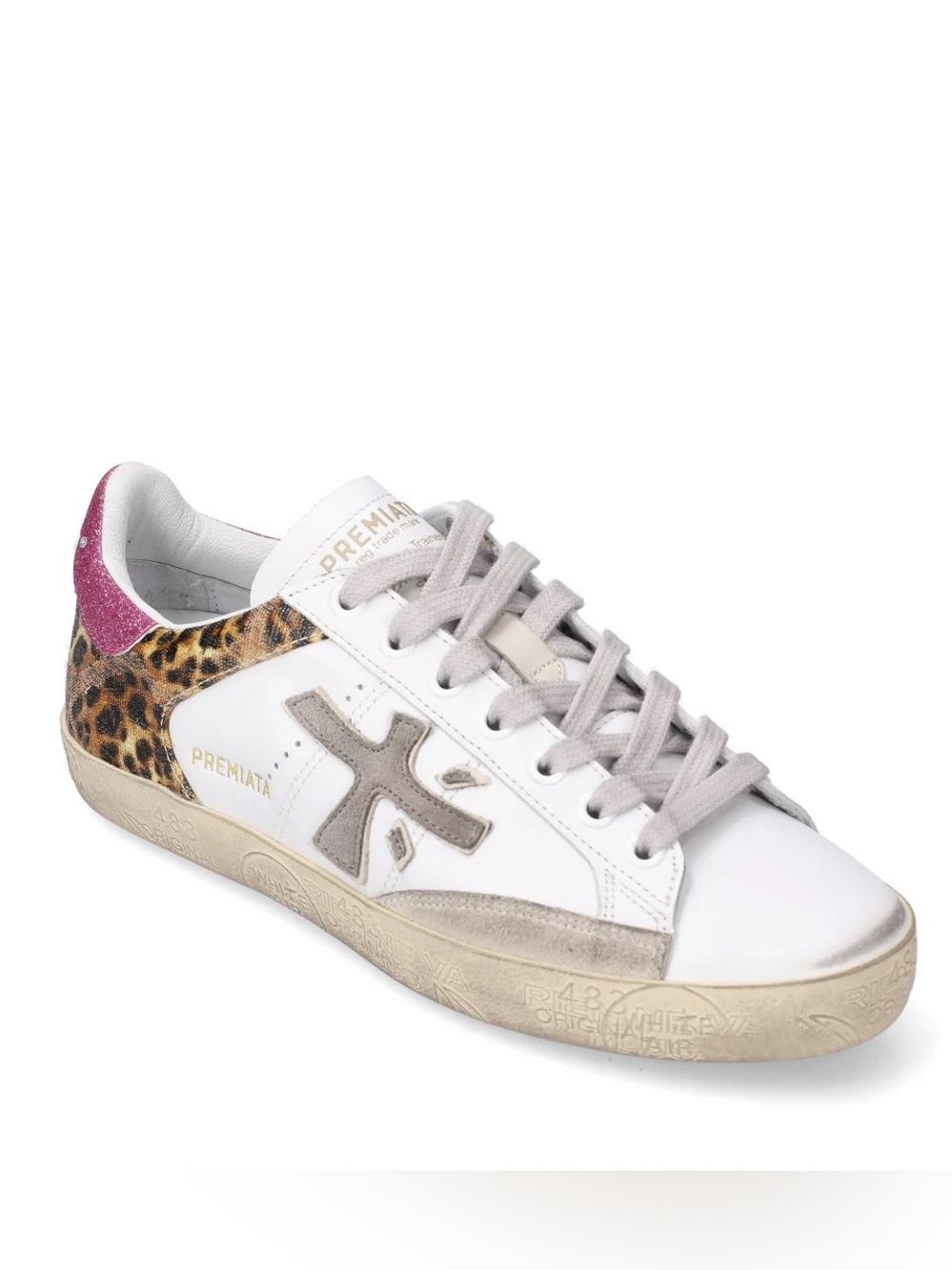 Premiata Steven D Sneaker 6186 in Leopard Glitter Size 39